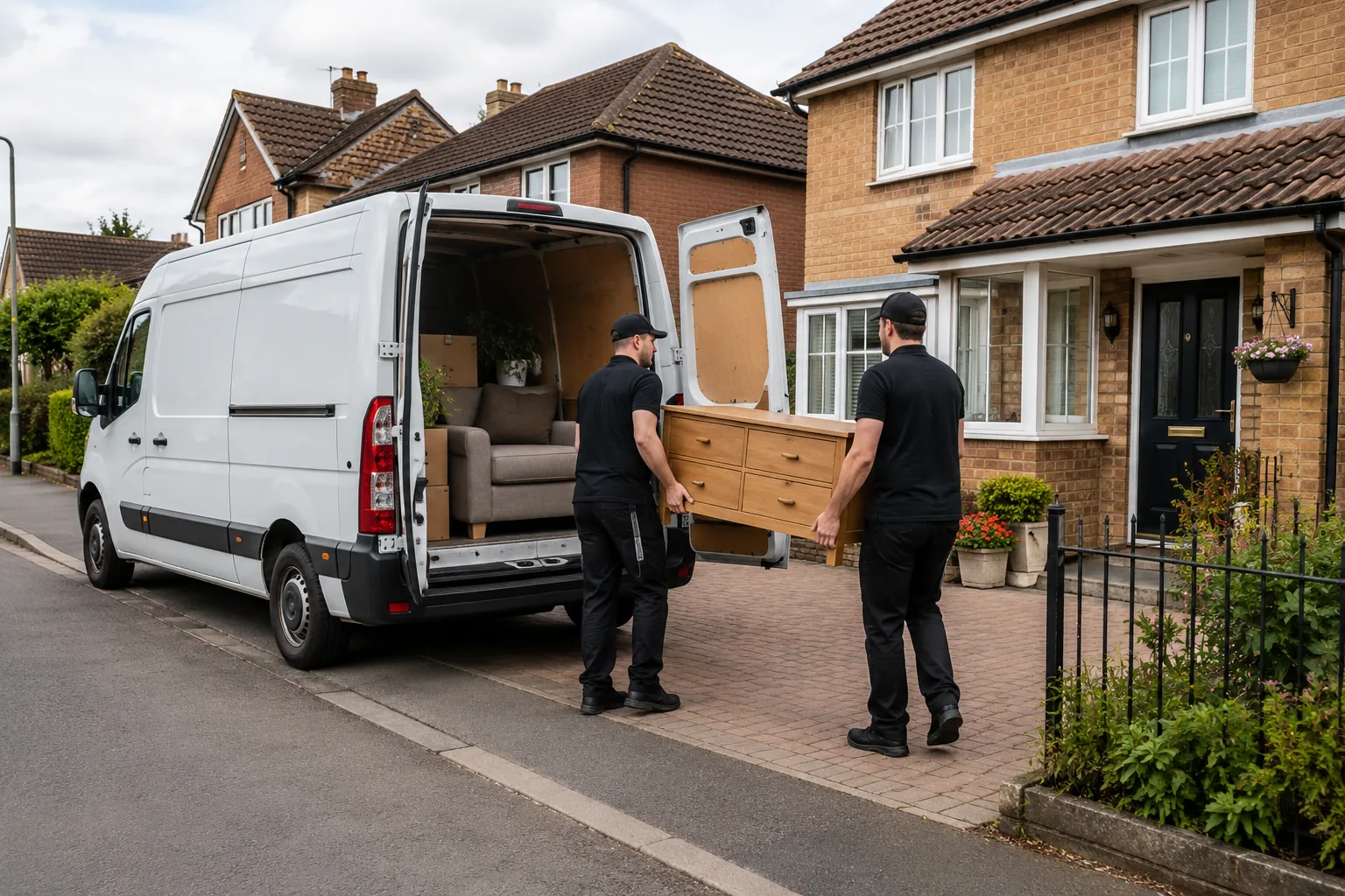 House clearance team loading furniture from a residential property in Selby